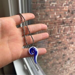 Vintage ocean wave necklace